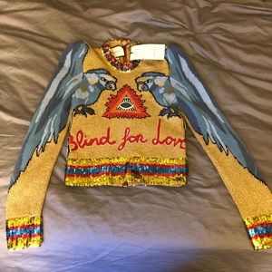 Authentic Gucci Runway Blind for Love Sweater.